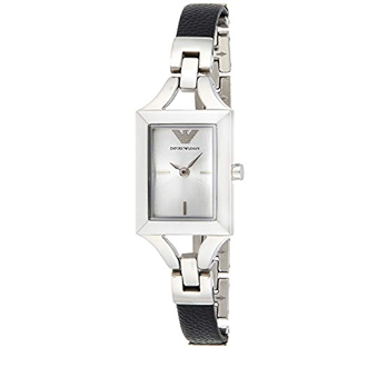 Emporio Armani Chiara Analog Silver Dial Black Leather Strap Watch For Women - AR7372 Buy Now By Emporio Armani