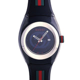Shop Gucci Sync Quartz Black Dial Black Rubber Strap Watch For Men - YA137301 in USA