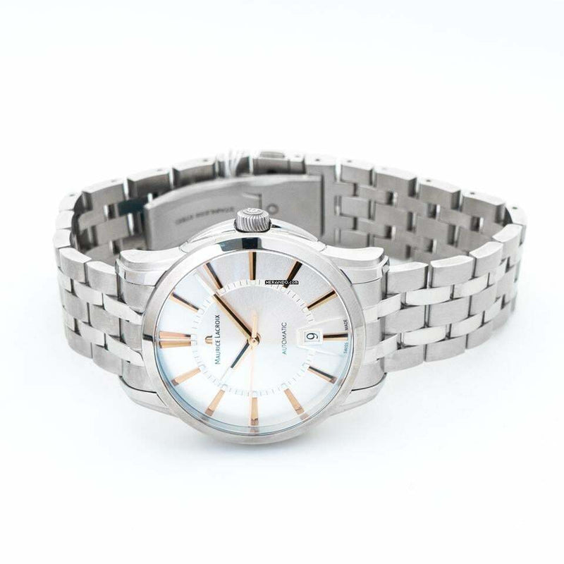 Maurice Lacroix Pontos Date Silver Dial Silver Steel Strap Watch For Men - PT6148-SS002-131-1 Buy Now By Maurice Lacroix