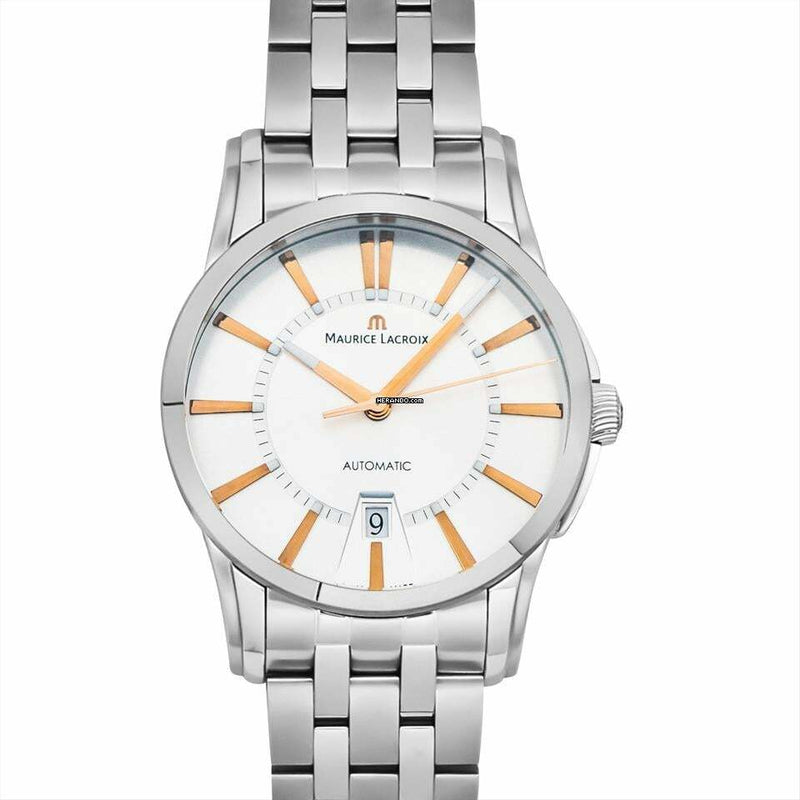 Maurice Lacroix Pontos Date Silver Dial Silver Steel Strap Watch For Men - PT6148-SS002-131-1 Buy Now By Maurice Lacroix