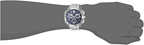 Shop Versace Dylos Chronograph Blue Dial Silver Steel Strap Watch for Men - VQC090016 in USA