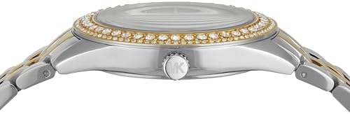 Michael Kors Harlowe Three-Hand Crystals White Dial Two Tone Steel Strap Watch for Women - MK4811