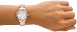 Emporio Armani Mia Three Hand Crystals Silver Dial Rose Gold Steel Strap Watch For Women - AR11633 Buy Now By Emporio Armani
