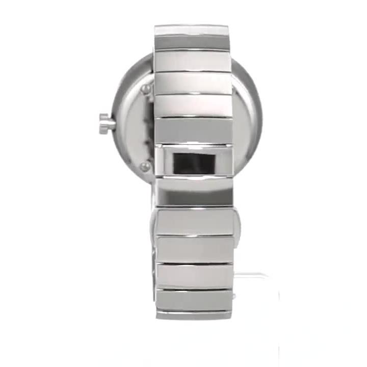 Shop Movado Edge Silver Dial Silver Steel Strap Watch for Women - 3680012 in USA