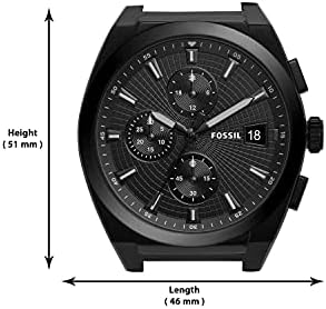 Fossil Everett Chronograph Black Dial Black Steel Strap Watch for Men - FS5797 Buy Now By Fossil