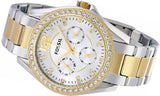 Fossil Riley White Dial Two Tone Steel Strap Watch for Women - ES3204 Buy Now By Fossil