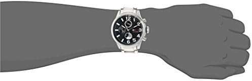 Shop Tommy Hilfiger Jackson Quartz Black Dial Silver Steel Strap Watch for Men - 1791243 in USA