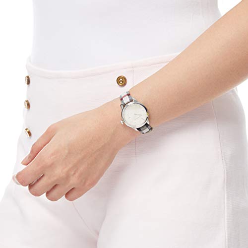 Shop Burberry Classic Stone Silver Dial Horseberry Black Leather Strap Watch for Women - BU10103 in USA