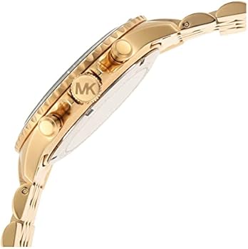 Michael Kors Bayville Chronograph Black Dial Gold Steel Strap Watch For Men - MK8726 Buy Now By Michael Kors