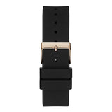 Shop Guess Venus Diamonds Black Dial Black Rubber Strap Watch for Women - GW0118L2 in USA