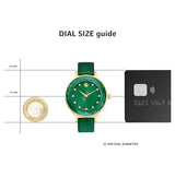 Swarovski Octea Nova Crystals Green Dial Green Leather Strap Watch for Women - 5650005 Buy Now By Swarovski