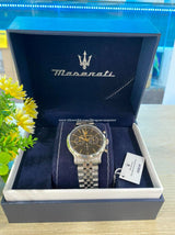 Maserati Epoca Chronograph Black Dial Silver Steel Strap Watch For Men - R8873618017 Buy Now By Maserati