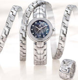 Tag Heuer Link Trilogy Cameron Diaz Diamonds Mother of Pearl Dial Silver Steel Strap Watch for Women - WAT1419.BA0954 Buy Now By Tag Heuer
