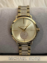Michael Kors Portia Three-Hand Crystals Gold Dial Gold Steel Strap Watch for Women - MK4602 Buy Now By Michael Kors
