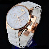 Emporio Armani Sportivo White Dial White Rubber Strap Watch For Men - AR5919 Buy Now By Emporio Armani