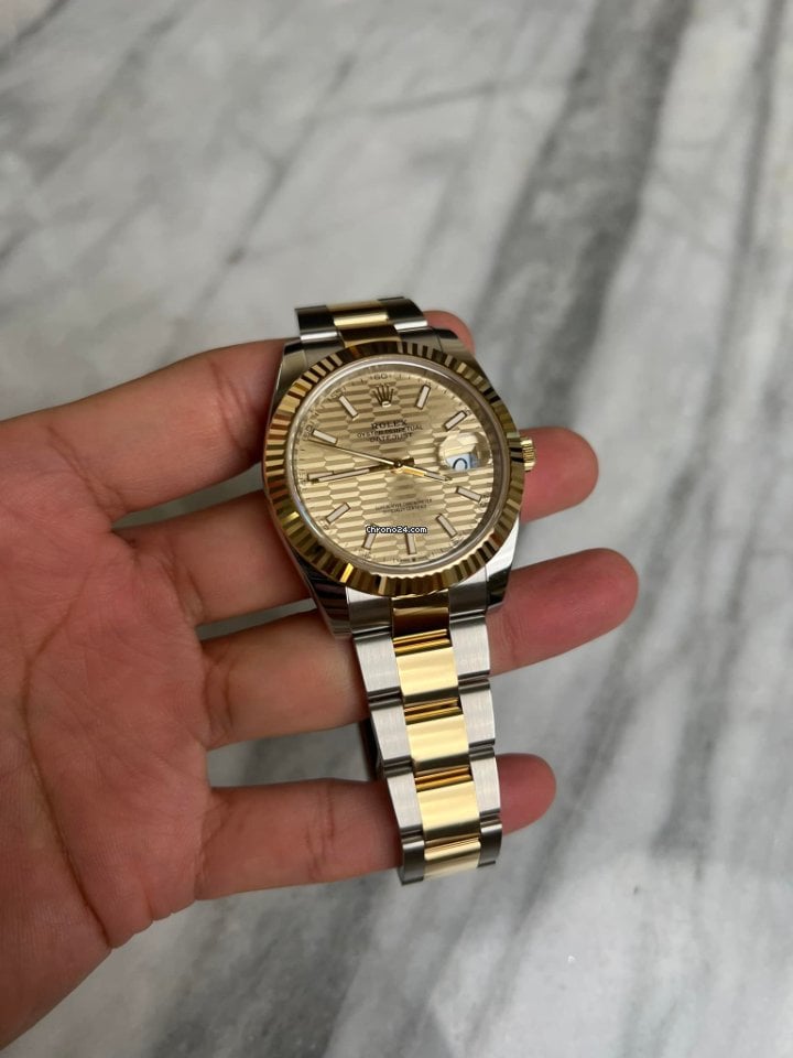Shop Rolex Datejust 41 Champagne Dial Two Tone Oystersteel & Gold Strap Watch for Men - M126333-0009 in USA