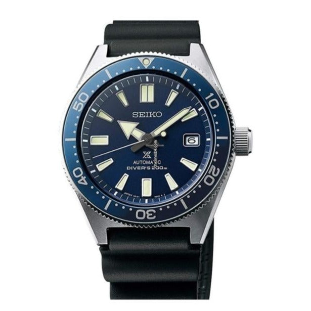 Shop Seiko Prospex Analogue Automatic Diver Blue Dial Black Rubber Strap Watch For Men - SPB053J1 in USA
