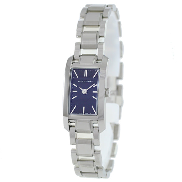Shop Burberry Heritage Black Dial Silver Steel Strap Watch For Women - BU9601 in USA
