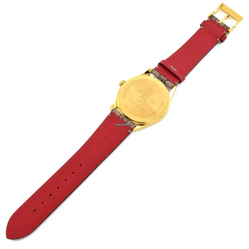 Gucci G Timeless Quartz Brown Dial Brown Leather Strap Watch For Men - YA1264158 Buy Now By Gucci