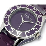 Marc Jacobs Blade Purple Dial Purple Leather Strap Watch for Women - MBM1158