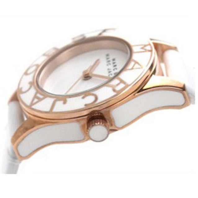 Marc Jacobs Blade White Dial White Leather Strap Watch for Women - MBM1179 Buy Now By Marc Jacobs
