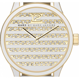 Marc Jacobs Lidia Stripe White Dial White Leather Strap Watch for Women - MBM1164 Buy Now By Marc Jacobs