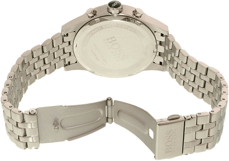 Hugo Boss Jet Black Dial Silver Steel Strap Watch for Men - 1513383 Buy Now By Hugo Boss