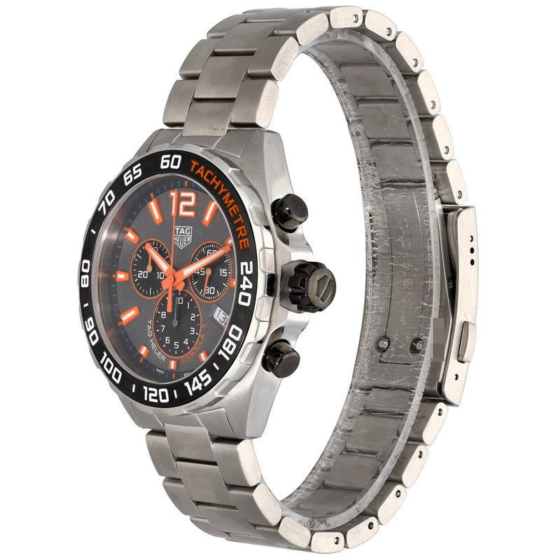 Shop Tag Heuer Formula 1 Chronograph Ceramic Black Dial Silver Steel Strap Watch for Men - CAZ101AH.BA0842 in USA