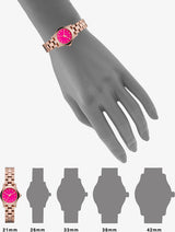 Marc Jacobs Henry Dinky Pink Dial Rose Gold Steel Strap Watch for Women - MBM3203 Buy Now By Marc Jacobs