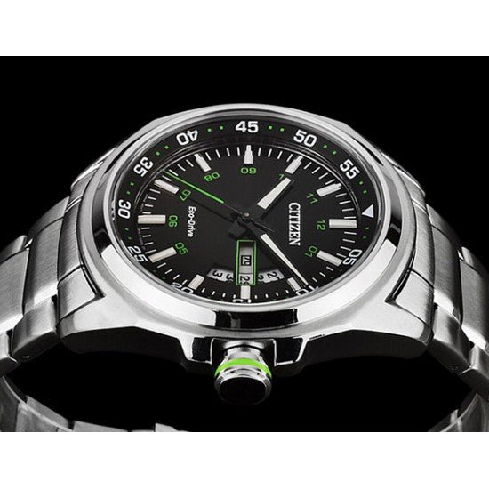 Citizen Eco Drive Urban Black Dial Silver Stainless Steel Watch For Men - AW0020-59EB Buy Now By Citizen