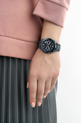 Fossil Perfect Boyfriend Multifunction Blue Dial Blue Steel Strap Watch for Women - ES4093 Buy Now By Fossil
