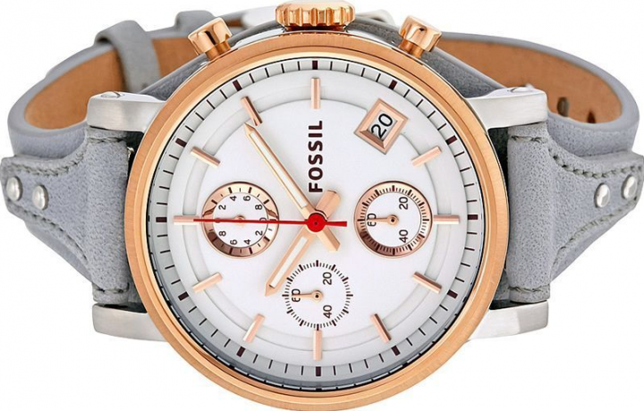 Fossil Original Boyfriend White Dial Light Blue Leather Strap Watch for Women - ES4045 Buy Now By Fossil