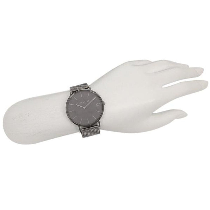 Coach Charles Black Dial Grey Mesh Bracelet Watch for Men - 14602145 Buy Now By Coach