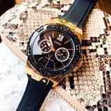 Shop Guess Black Dial Black Rubber Strap Watch For Women - W1053L7 in USA