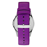 Shop Marc Jacobs Baby Dave Silver Dial Purple Leather Strap Watch for Women - MBM1262 in USA