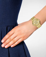 Guess Madison Diamonds Gold Dial Gold Steel Strap Watch for Women - W0637L2 Buy Now By Guess