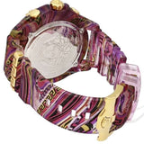 Versace Icon Active Chronograph Quartz Gold Dial Red Leather Strap Watch For Men - VEZ701222 Buy Now By Versace