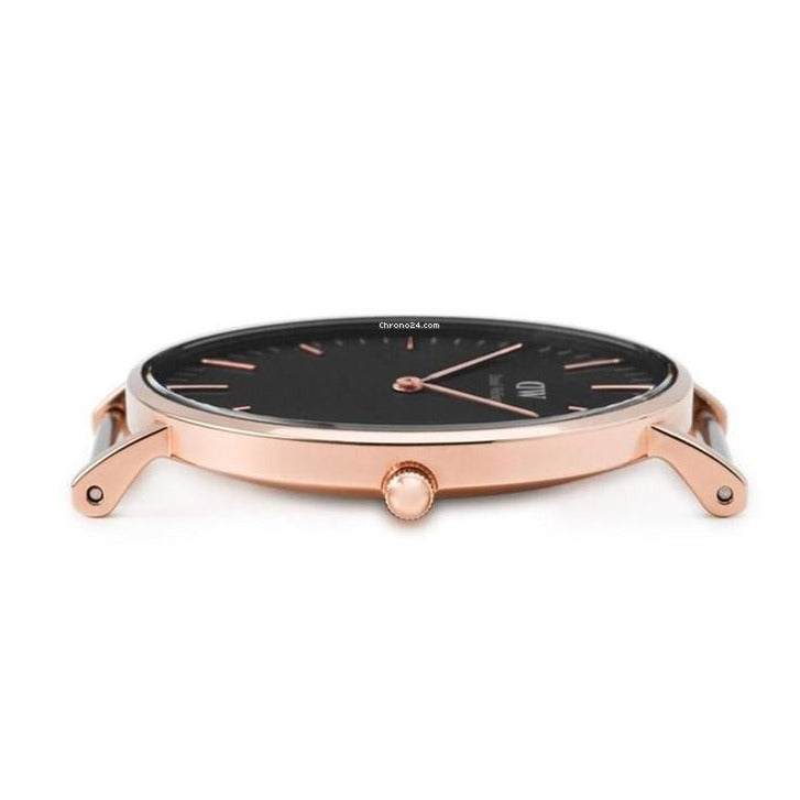 Daniel Wellington Classic Cornwall Black Dial Black NATO Strap Watch For Women - DW00100150 Buy Now By Daniel Wellington
