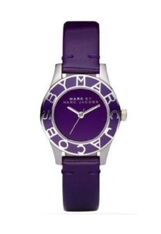 Shop Marc Jacobs Blade Purple Dial Purple Leather Strap Watch for Women - MBM1158 in USA