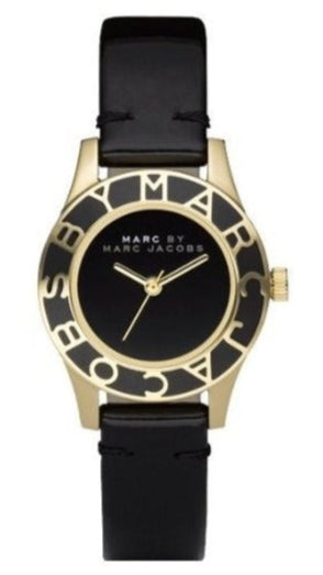 Shop Marc Jacobs Blade Black Dial Black Leather Strap Watch for Women - MBM1159 in USA