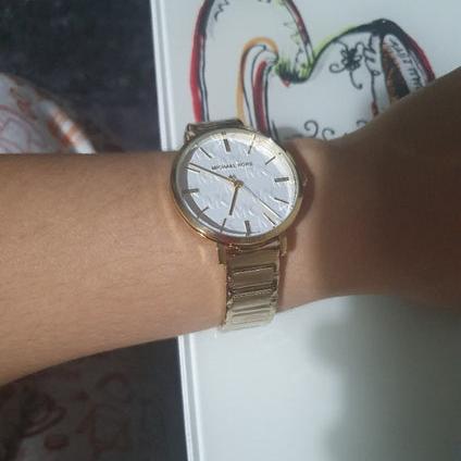 Michael Kors Addyson Three-Hand White Dial Gold Steel Strap Watch for Women - MK4712 Buy Now By Michael Kors