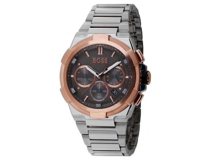 Hugo Boss Supernova Grey Dial Silver Steel Strap Watch for Men - 1513362 Buy Now By Hugo Boss