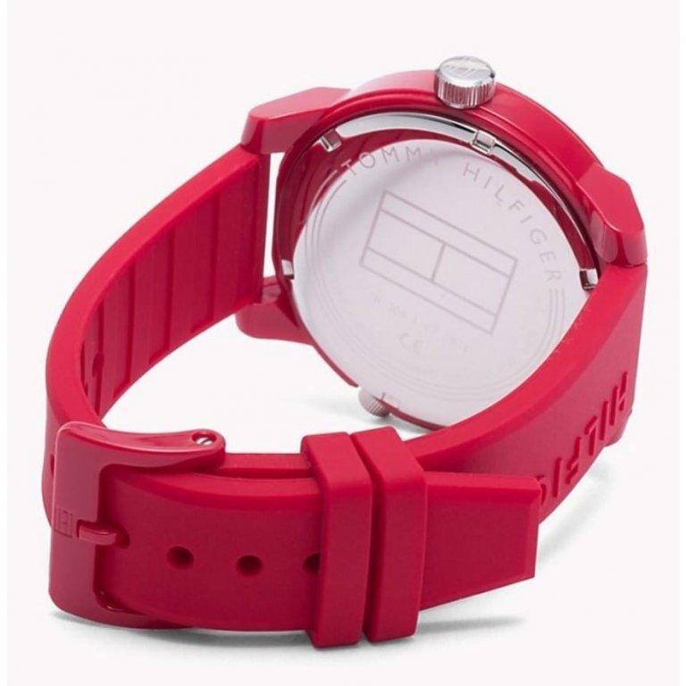 Tommy Hilfiger Denim Red Dial Red Rubber Strap Watch for Men - 1791557 Buy Now By Tommy Hilfiger