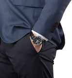 Tag Heuer Carrera Automatic Black Dial Black Leather Strap Watch for Men - WAR201A.FC6266