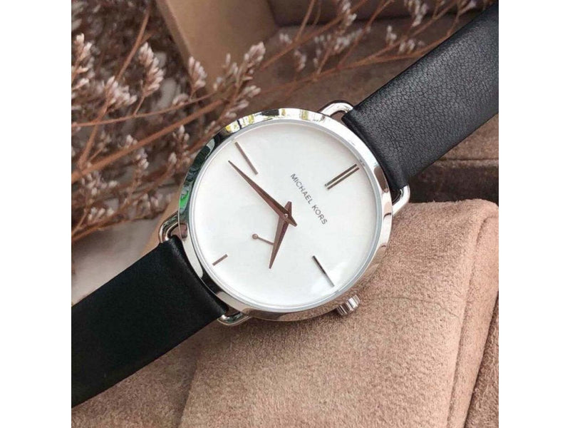 Michael Kors Portia Quartz White Dial Black Leather Strap Watch For Women - MK2658 Buy Now By Michael Kors