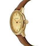 Shop Burberry The Classic Champagne Gold Dial Brown Leather Strap Watch for Women - BU10101 in USA