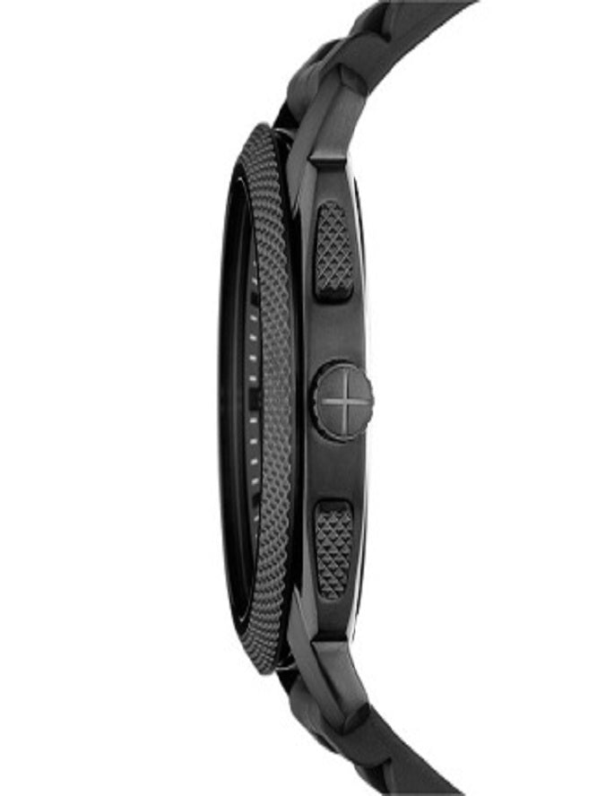 Fossil Machine Chronograph Black Dial Black Silicone Strap Watch for Men - FS4487 Buy Now By Fossil