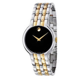 Shop Movado Veturi Quartz Black Dial Two Tone Steel Strap Watch for Men - 0606932 in USA
