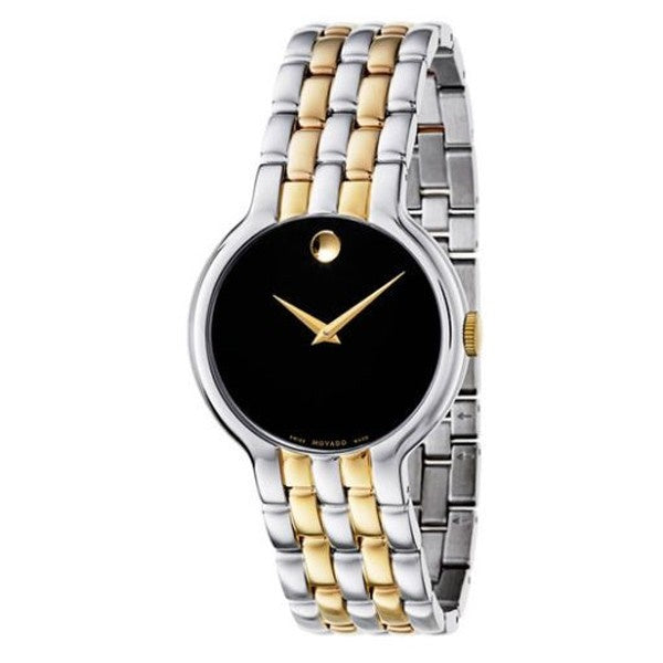 Shop Movado Veturi Quartz Black Dial Two Tone Steel Strap Watch for Men - 0606932 in USA