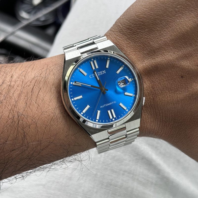 Citizen x Pantone Automatic Blue Dial Silver Steel Strap Watch For Men - NJ0158-89L Buy Now By Citizen